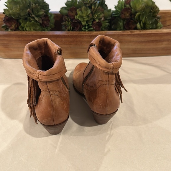 SAM EDELMAN Louie Fringe Zip Up Ankle Boots booties women’s size 7 - Picture 4 of 8
